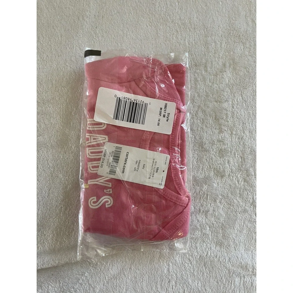 Carter's Baby Girls First Father's Day‎ Collectible 18 Months Bodysuit Pink